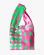 Knitted Bag #1 Summer Green and Pink