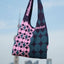 Knitted Bag #2 Fall Blue and Pink